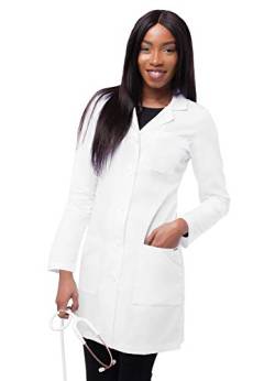 Adar Universal Lab Coat for Women - Slim-Cut Medical Lab Coat - 804 - White - 8 von Adar Uniforms