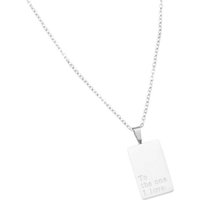 Adel Accessoires Edelstahlkette Damen Halskette aus Edelstahl mit Gravur "To the one I love von Adel Accessoires