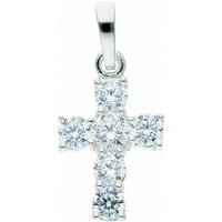 Adelia´s Kettenanhänger 925 Silber Kreuz Anhänger mit Zirkonia, mit Zirkonia Silberschmuck für Damen & Herren von Adelia´s