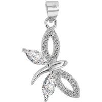 Adelia´s Kettenanhänger Damen Anhänger Libelle aus 925 Silber mit Zirkonia von Adelia´s