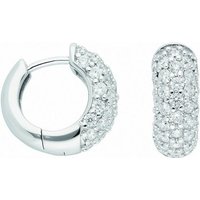 Adelia´s Paar Creolen Damen Silberschmuck, 925 Sterling Silber mit Zirkonia Silberschmuck für Damen von Adelia´s