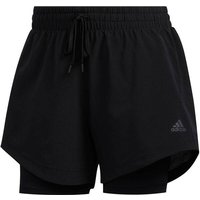 ADIDAS Damen Trainingsshorts mit Innentights "2 in 1 Woven Short" von Adidas