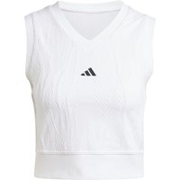 adidas Crop Pro Tank-Top Damen in weiß, Größe: M von Adidas