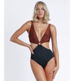 Admas für Damen. 11368-0-000180 Trikini Asymmetric Night Sommer Kupfer (48), Lässig, Mehrfarbig, Strandbekleidung, Polyamid von Admas