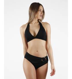 Admas für Damen. 15261-0-000110 Bikini Halter Shell schwarz (48), Strandbekleidung, Polyamid von Admas