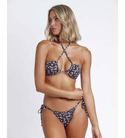 Admas für Damen. 15327-0-000110 Bikini Bandeau Liberty Night schwarz (40), Lässig, Strandbekleidung, Polyamid von Admas