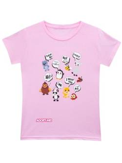 Adopt Me! Mädchen T-Shirt | Gaming T-Shirt | Mädchenkleidung | Gamer-Geschenke | Rosa | 134 von Adopt Me!