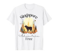 Abenteuer Free Singapur Urlaub Vintage Singapur T-Shirt von Adventure Defined Co