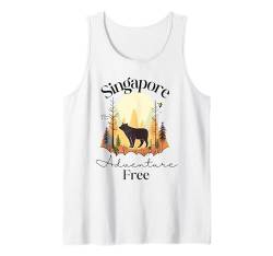 Abenteuer Free Singapur Urlaub Vintage Singapur Tank Top von Adventure Defined Co