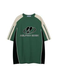 Aelfric Eden Herren Baseball Shirt Kurzarm Retro Raglan Jersey Tshirt Oversized Damen Tops Sommer Green, M von Aelfric Eden