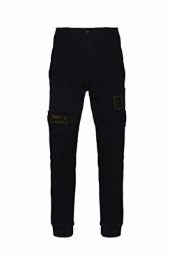 Aeronautica Militare Anti-G PF743 Herren-Hose, Bermudashorts, Sweatshirt, Cargohose (M, Schwarz), Schwarz von Aeronautica Militare