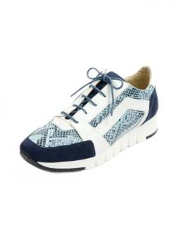 Afibel Bequeme Sneaker mit Schnürung und Reißverschluss, blau, 41 EU Large von Afibel