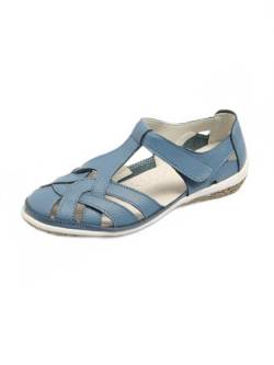 Afibel La Boottine Souriante® – Sommer-Sandalen mit Komfortweite, blau, 38 EU Large von Afibel