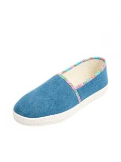 Espadrilles aus Jeansstoff, Breite Komfort, blau, 42 EU Large von Afibel