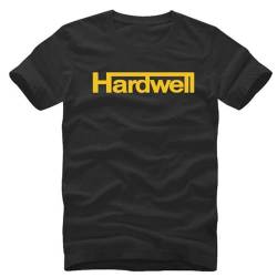 Aija Hardwell T Shirts Men Fashion Rock GO Hardwell Or GO Home Short Sleeve Cotton Men Tshirt DJ Music Hip-hop Tee Shirt Fans Clothes Black M von Aija