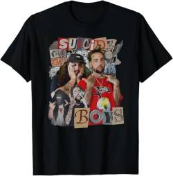 Sui.cide_Boys Graphic Shirt Funny Black Cotton Tee Vintage Gift for Men Women Black M von Aija