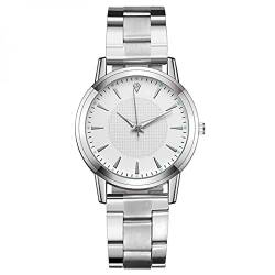 Ainiyo Uhr Damen Armbanduhr Damenuhren Quarzuhr Watch für Frauen Damen, Luxusuhren Quarzuhr Edelstahl Zifferblatt Casual Armbanduhr Mädchenuhr Damenuhr Weiß von Ainiyo