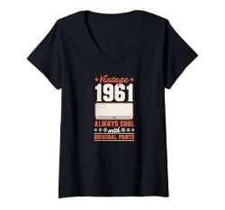 Damen AC Mechanic Vintage 1961 Immer cool mit Originalteilen T-Shirt mit V-Ausschnitt von Air Conditioning Mechanic and AC Repair Tech Merch