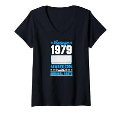 Damen AC Mechanic Vintage 1979 Immer cool mit Originalteilen T-Shirt mit V-Ausschnitt von Air Conditioning Mechanic and AC Repair Tech Merch