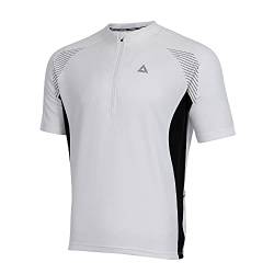 Airtracks Herren Fahrradtrikot Kurzarm Team II Radtrikot Jersey Bike Radler Shirt Atmungsaktiv Schnelltrocknend Reflektierend Größen XS S M XL XXL - Weiss - M von Airtracks