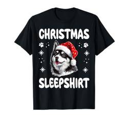 Akita Hund Nachthemd Pyjama Weihnachten Sleepshirt T-Shirt von Akita dog Christmas Dog Pajamas & Nightgown