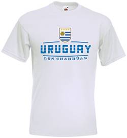 AkyTEX Uruguay Fanshirt T-Shirt WM2018 Weiß XL von AkyTEX