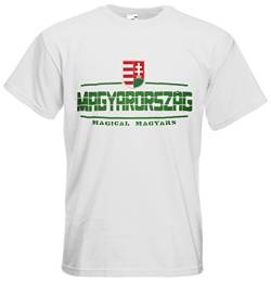 Ungarn Magyarorszag T-Shirt Fanshirt Nation EM-2021 Weiß M von AkyTEX