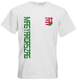 Ungarn Magyarorszag T-Shirt Name Nr Fanshirt Trikot EM-2021 Weiß L von AkyTEX