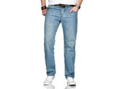 Comfort-fit-Jeans ALESSANDRO SALVARINI "ASMarco" Gr. W38 L34, Länge 34, blau (as200, hellblau) Herren Jeans mit geradem Bein von Alessandro Salvarini