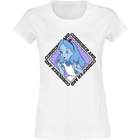 Alice im Wunderland - Disney T-Shirt - Alice Face - S bis XXL - für Damen - Größe M - weiß  - Lizenzierter Fanartikel von Alice im Wunderland