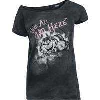 Alice im Wunderland - Disney T-Shirt - Grinsekatze - We're All Mad Here - S bis 4XL - für Damen - Größe XL - grau  - EMP exklusives Merchandise! von Alice im Wunderland