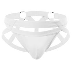 Alienjoy Jockstrap Herren Tanga Strings Mit Rings Männer Sexy Unterwäsche Tanga Sportunterwäsche Hohl Thong Unterhosen von Alienjoy