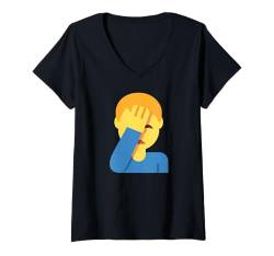 Damen Gesichtspalmen für Männer T-Shirt mit V-Ausschnitt von All Kinds Of Faces