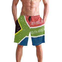 All3DPrint Republic of South Africa Flag Herren Badeshorts Water Beach Shorts mit Taschen Gr. L/XL, multi von All3DPrint