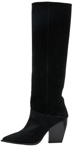 AllSaints Damen Roberta Suede Boot Overknee-Stiefel, Schwarz, 36 EU von AllSaints