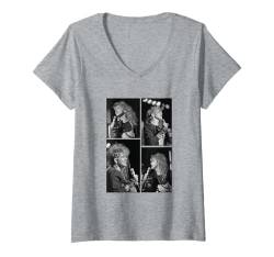 Damen Pop Star Cyndi Lauper Live von Allan Ballard T-Shirt mit V-Ausschnitt von Allan Ballard Photography