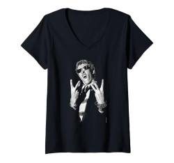 Damen Raymond Burns Captain Sensible Die Verdammten von Allan Ballard T-Shirt mit V-Ausschnitt von Allan Ballard Photography