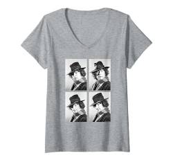 Damen Tom Baker Multi Shot Portraits von Allan Ballard T-Shirt mit V-Ausschnitt von Allan Ballard Photography