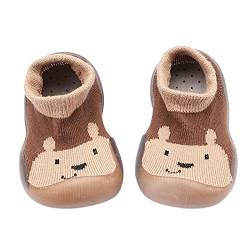 Allbestop Baby rutschfeste Sockenschuhe Krabbelsocken Baby Barfussschuhe Kinder Winter Baby Sockenschuhe Baby Outdoor Lauflernschuhe Hausschuhe Kleinkind Baumwolle rutschfest Socken Stoppersocken von Allbestop