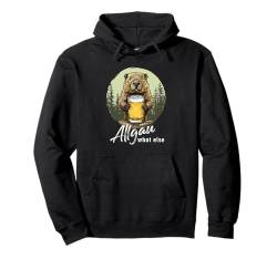 Allgäu Allgäuerin Allgäuer Souvenir Allgäuer Enzian Bier Pullover Hoodie von Allgäu Alpen Vintage Kuh Bayern Fun Motive