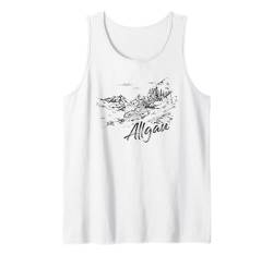 Allgäu Allgäuerin Allgäuer Souvenir Allgäuer Enzian Fun Tank Top von Allgäu Alpen Vintage Kuh Bayern Fun Motive