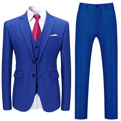 Allthemen Anzug Herren Anzug 3 Teilig Slim Fit Herrenanzug Hochzeit Anzüge Herren Modern Sakko Business Blau S von Allthemen