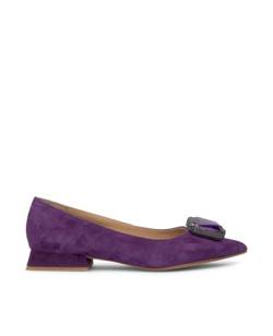 Alma en Pena. Flache Ballerinas aus Leder für Damen., dunkelviolett, 37 EU von Alma en Pena