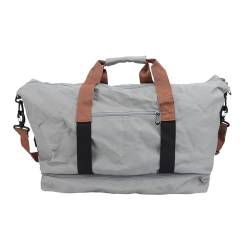 Reise-Reisetasche, Wasserdicht, Oxford-Stoff, Weekender-Reisetasche mit Nass-Trocken-Trennung, Schultergurt für Männer und Frauen (Gray) von Alomejor