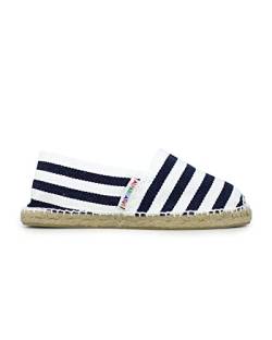 ALPARGATUS Klassische Espadrilles mit maritimen Streifen, Unisex-Größe, handgefertigt in Spanien, weiß, 42 EU von Alpargatus