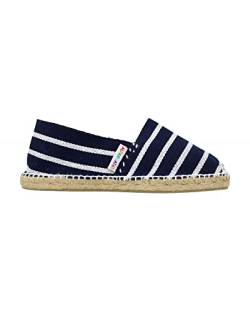 ALPARGATUS Unisex Espadrilles mit gestreiftem Design - handgefertigt in Spanien, weiße Streifen, 39 EU von Alpargatus