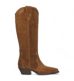 Alpe für Damen. 206411 Braune Westernstiefel aus Leder (39), 3 bis 5 cm, Reißverschluss, Lässig von Alpe