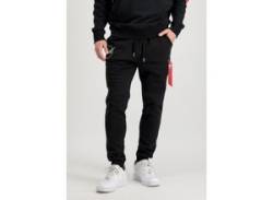 Jogginghose ALPHA INDUSTRIES "Alpha Industries Men - Jogger NASA Cargo Sweat Jogger" Gr. XL, Normalgrößen, schwarz (black) Herren Hosen Jogginghosen von Alpha Industries