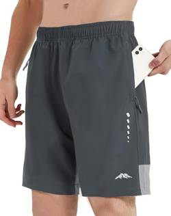 AlpinePulse Kurze Hosen Herren Sporthose Herren Kurz mit Reißverschlusstasche schnelltrocknende Running Shorts leichte Sport Shorts Herren robuste Laufhose Herren Kurz von AlpinePulse