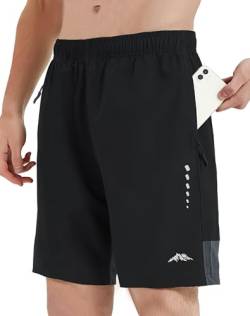 AlpinePulse Kurze Hosen Herren Sporthose Herren Kurz mit Reißverschlusstasche schnelltrocknende Running Shorts leichte Sport Shorts Herren robuste Laufhose Herren Kurz von AlpinePulse